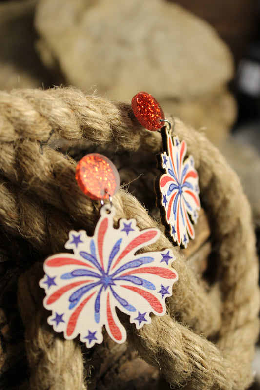 Red, White & Boom Earrings