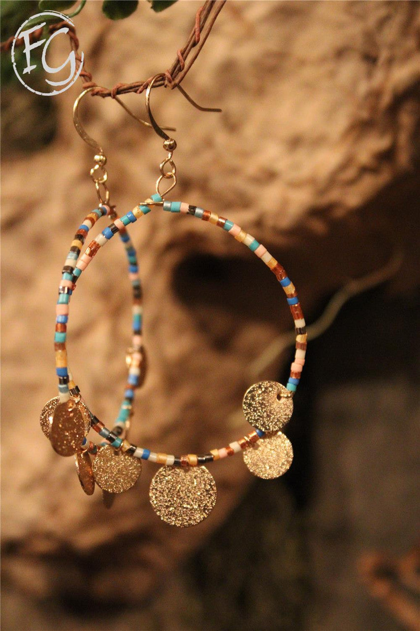 women's dangle earrings, farm girls fancy frills