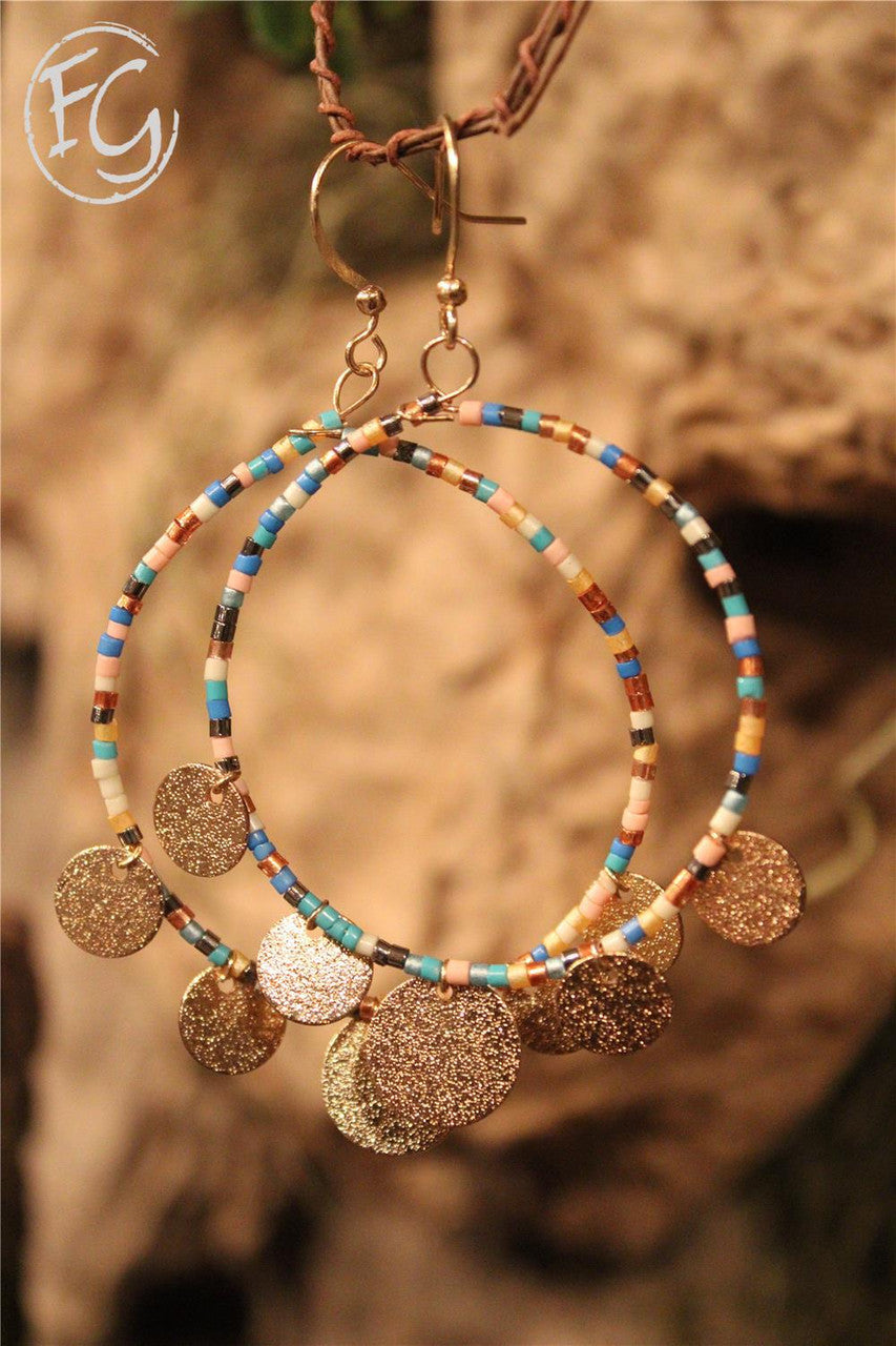 women's dangle earrings, farm girls fancy frills