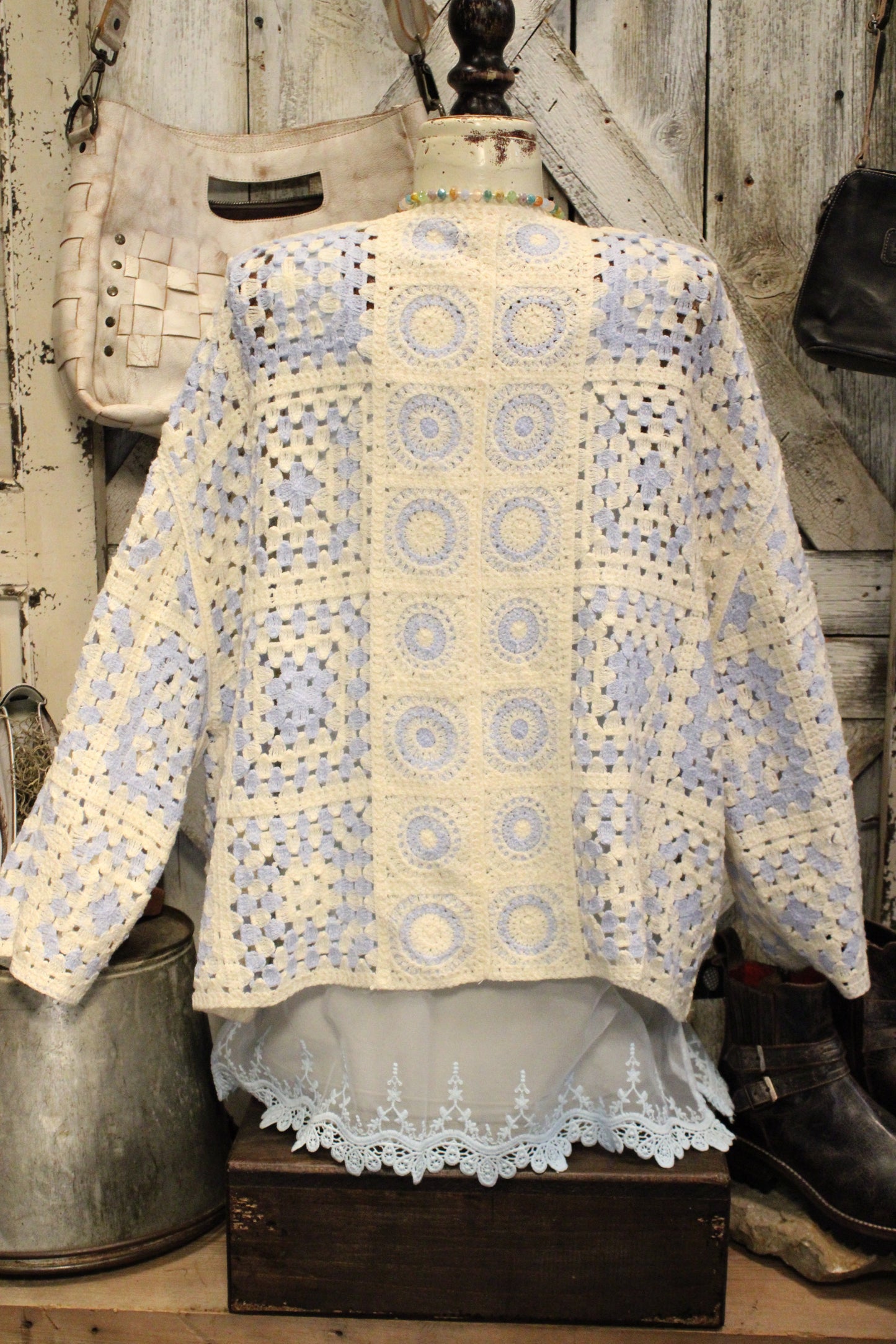 Blue Skies Crochet Kimono