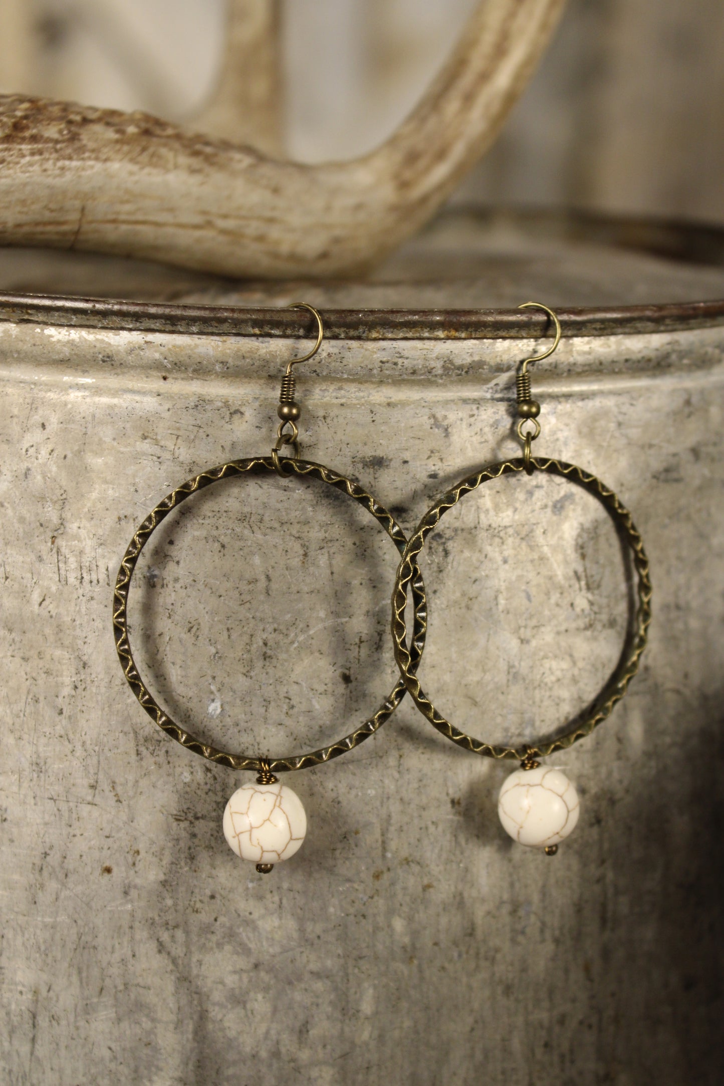 White Olivia Earrings