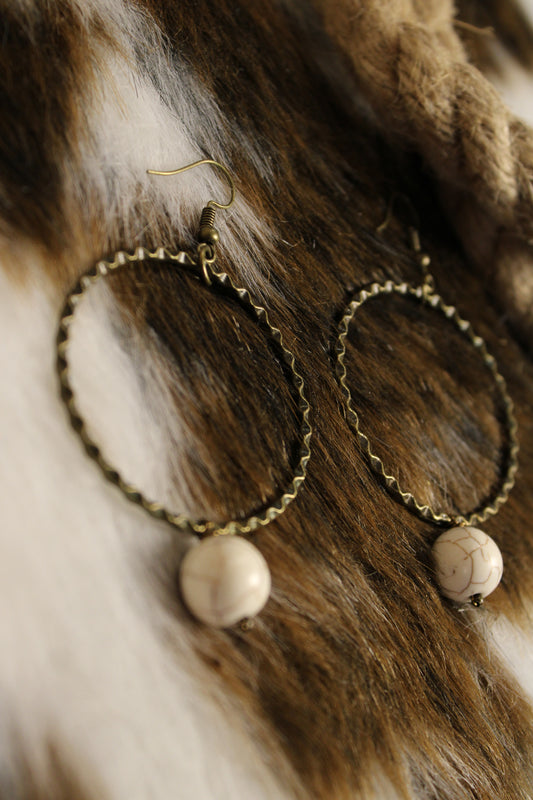 White Olivia Earrings