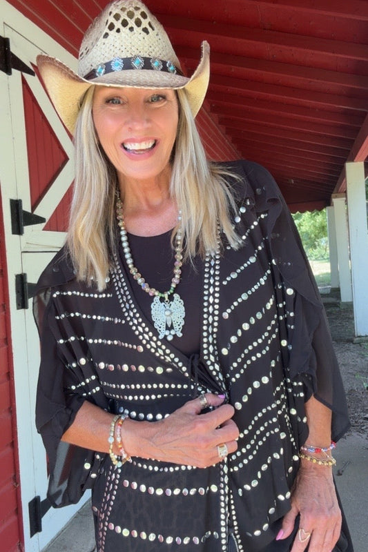 Midnight Moonstone Sheer Kimono