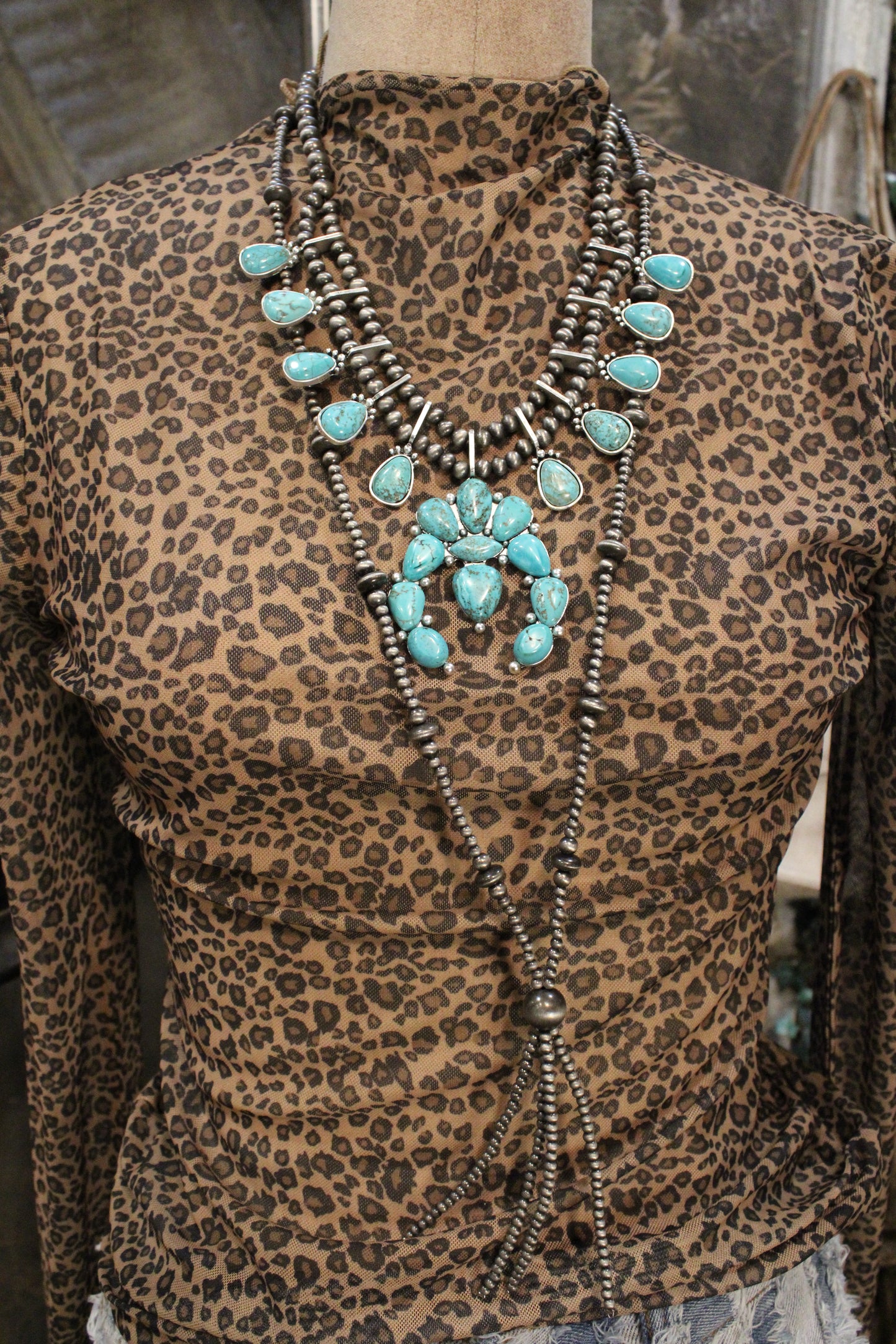 Midnight Smooth Stone Necklace