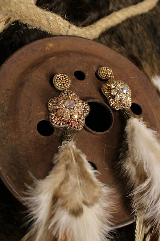 Glitz & Glam Feather Earrings