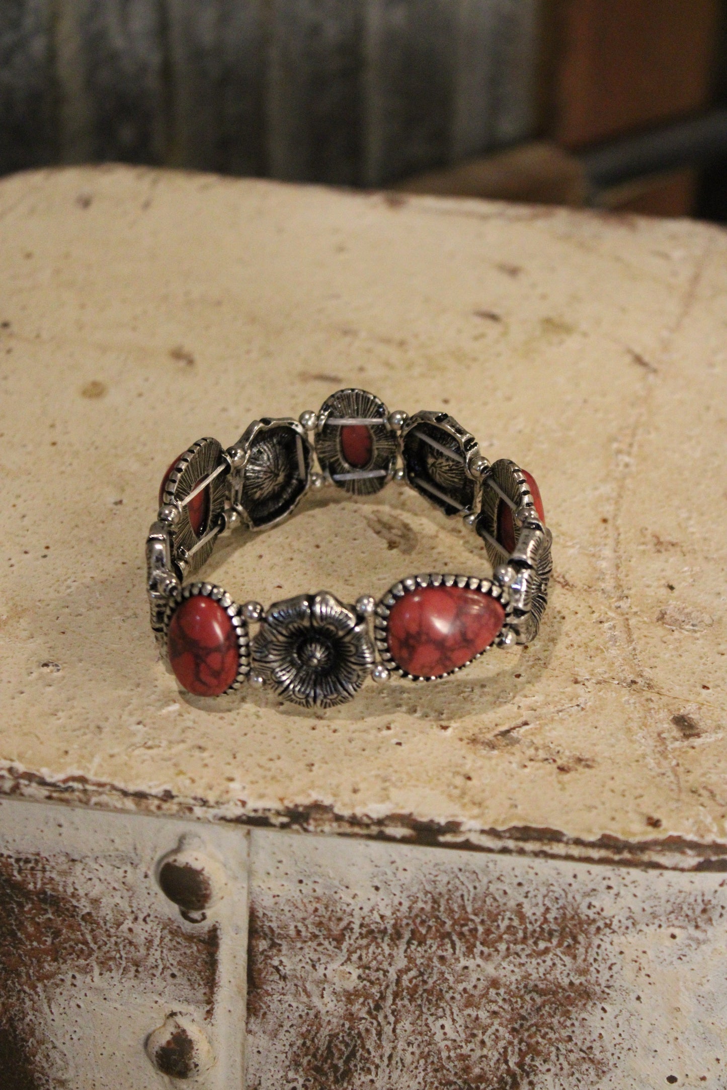 Floral Stone Bracelet