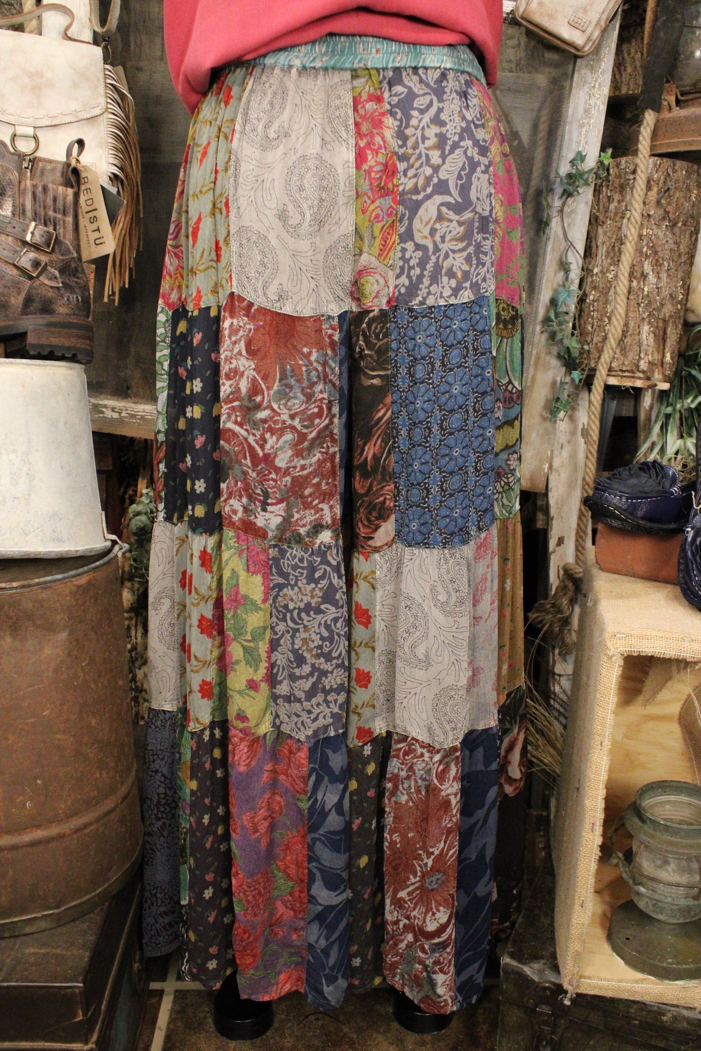 Patchwork Meadow Grey Pants