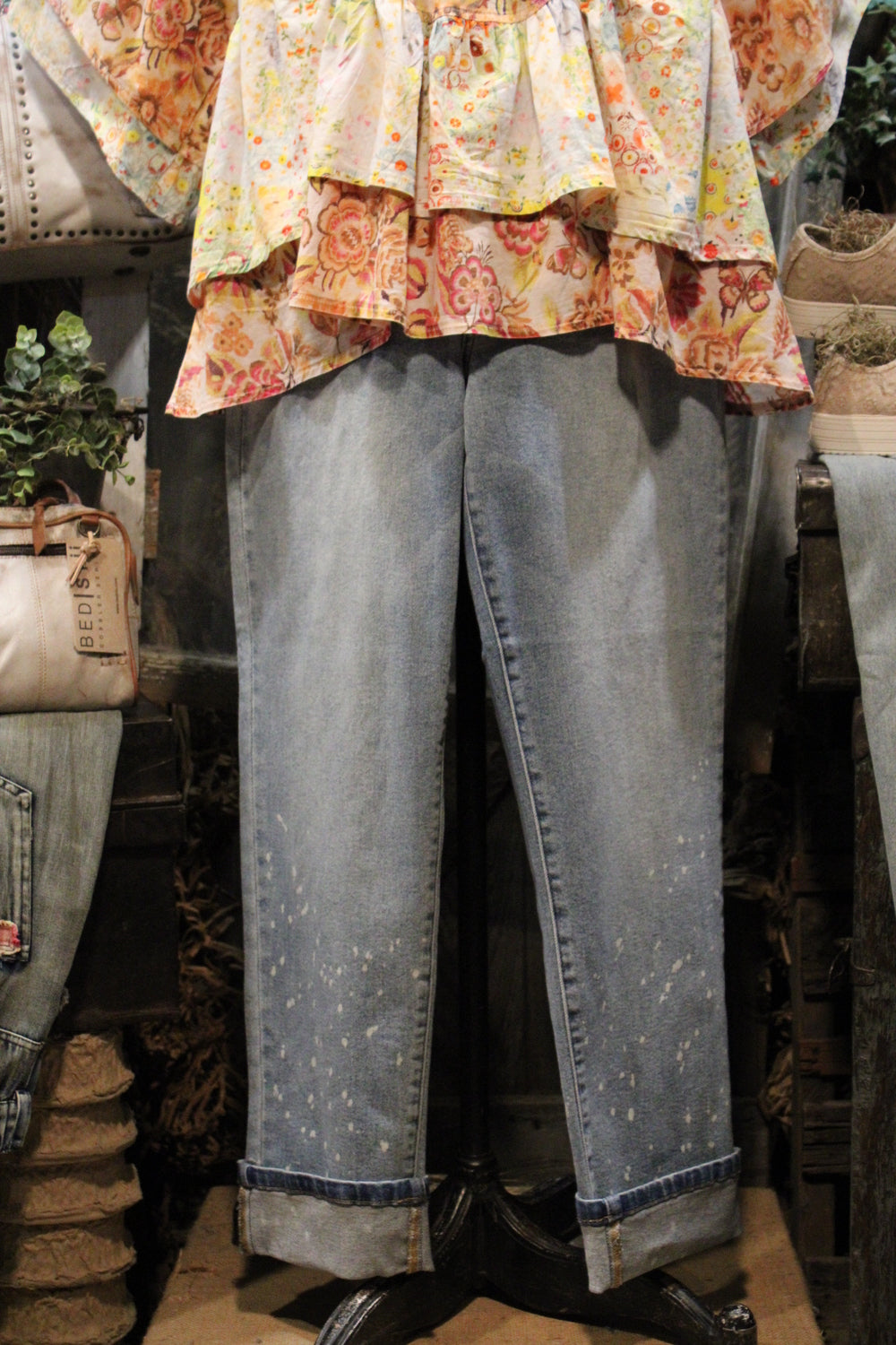 Bleach Splattered MR Judy Blue Jeans