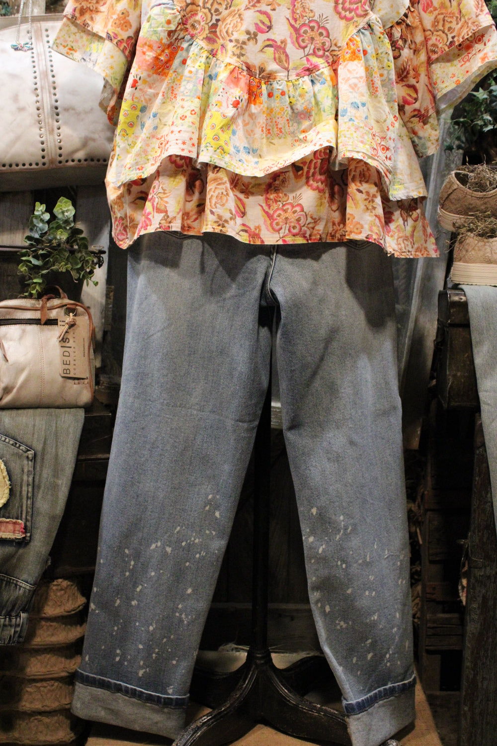 Bleach Splattered MR Judy Blue Jeans