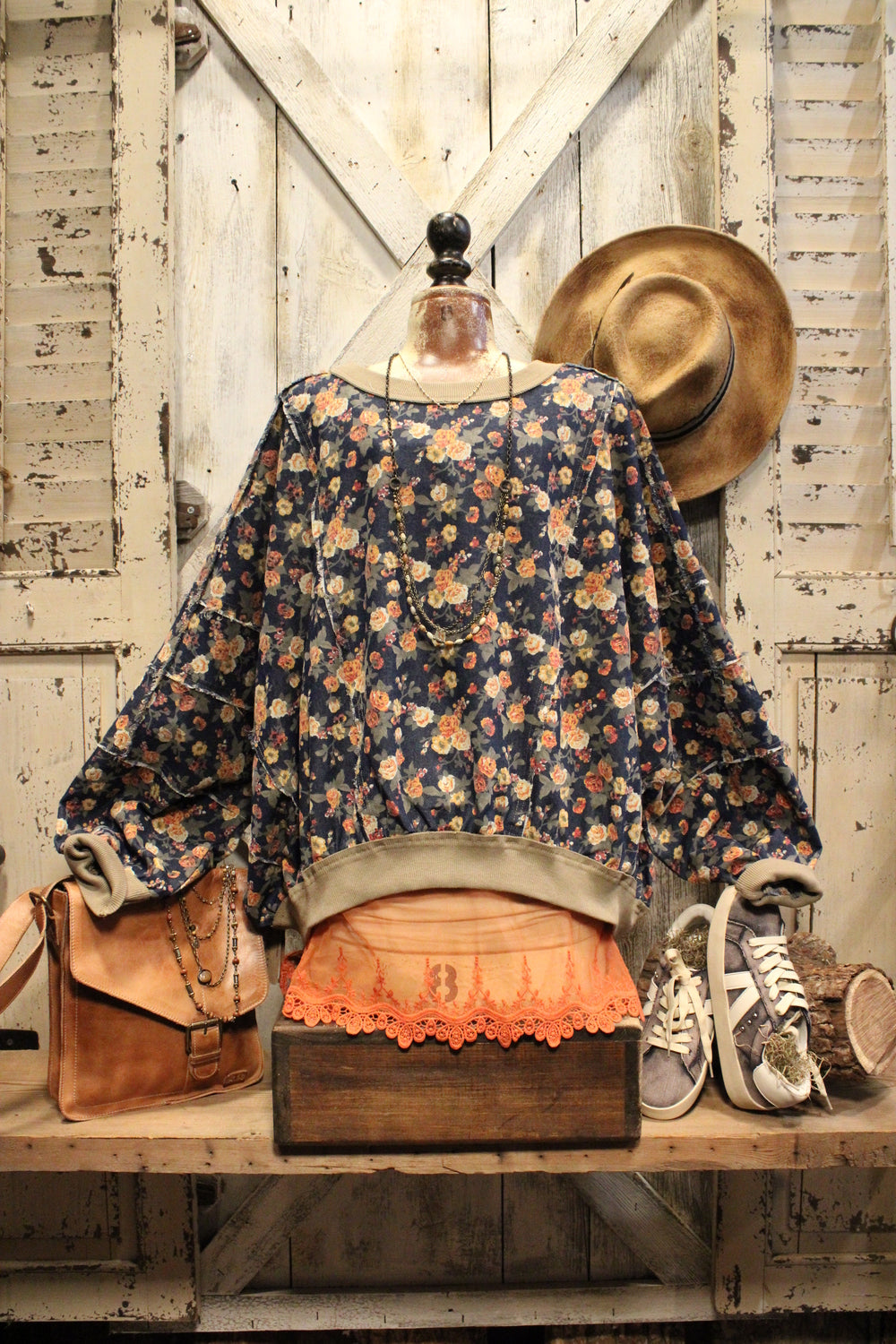 Rust & Roses Denim Casual