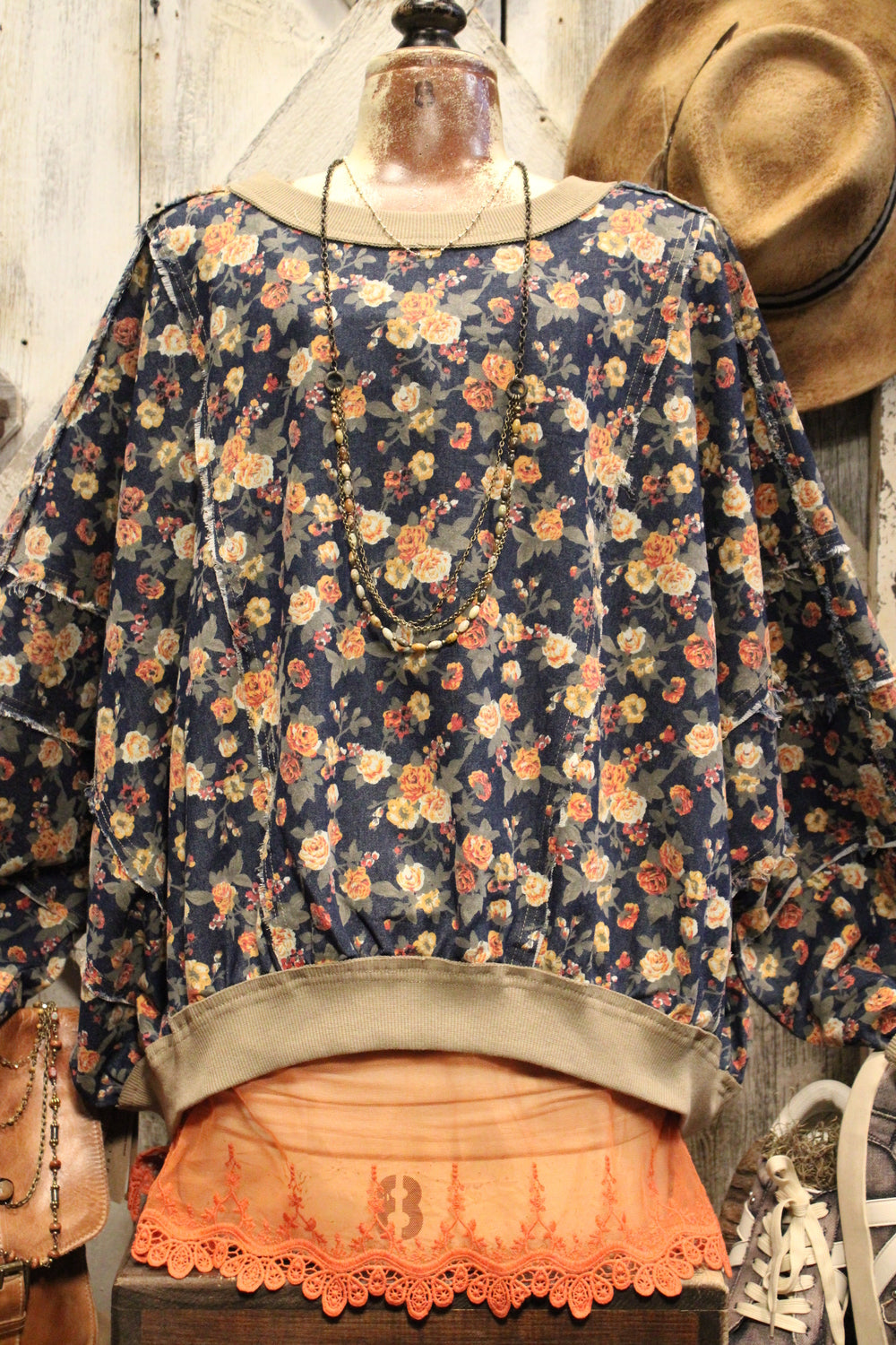 Rust & Roses Denim Casual