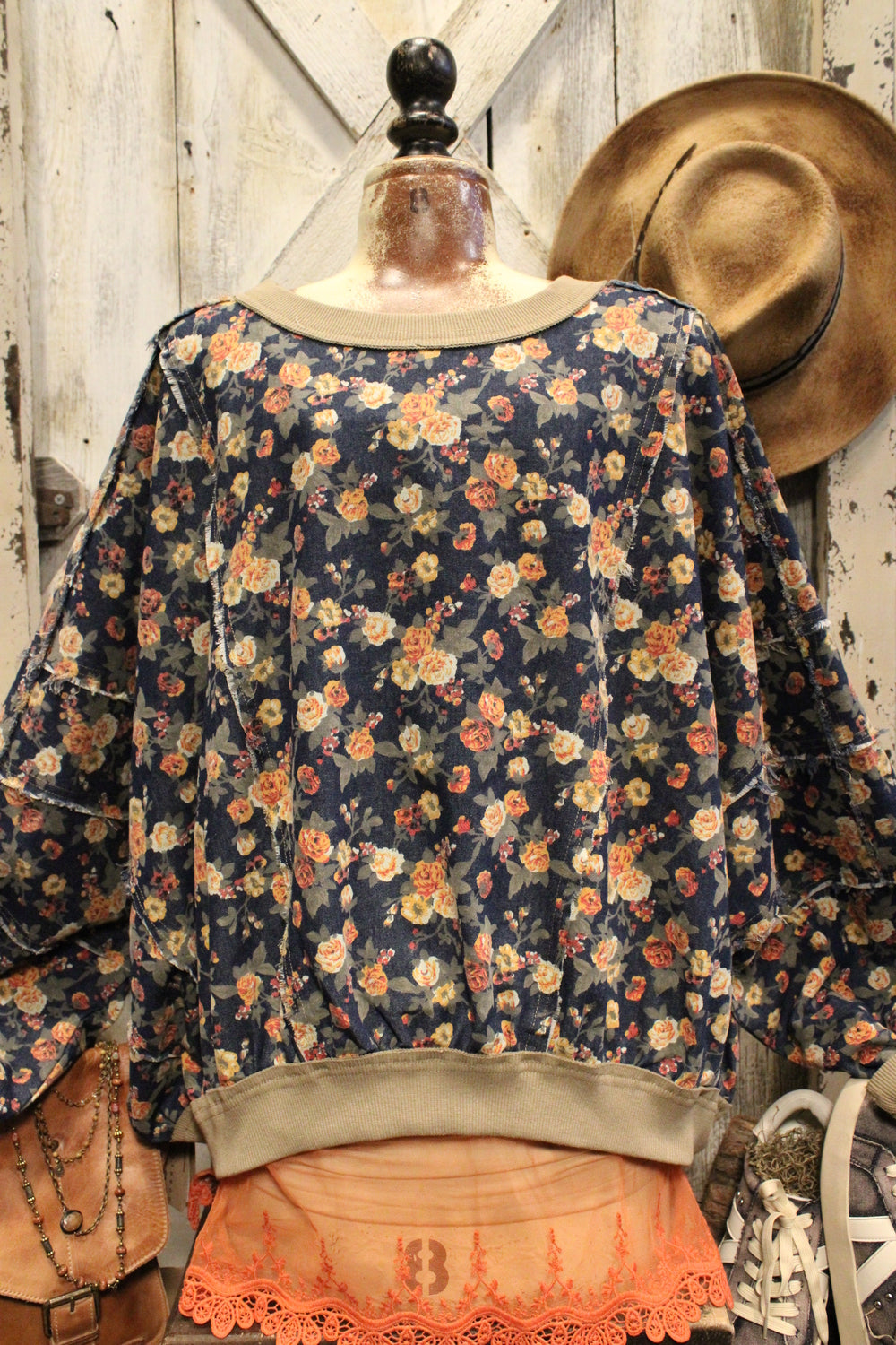 Rust & Roses Denim Casual