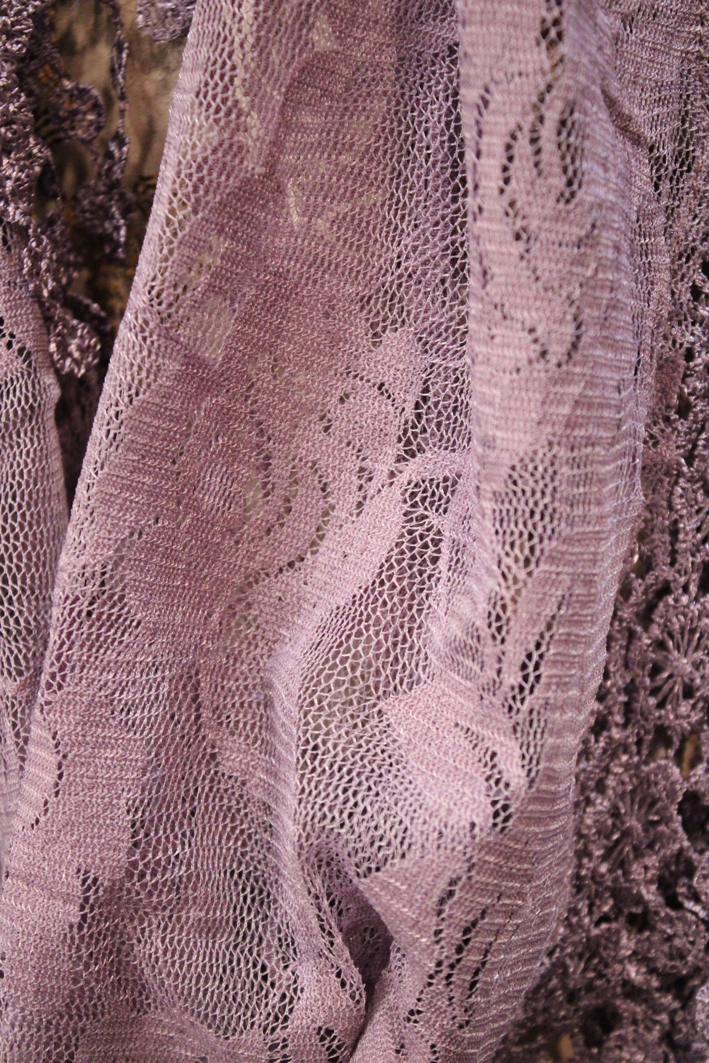 Wisteria Drift Lilac Lace Scarf