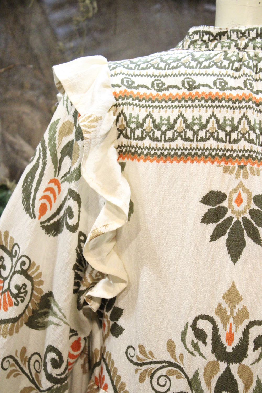 Tribal Olive Dress