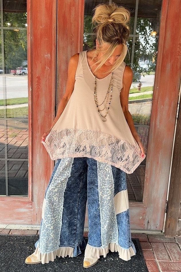 Luxe Lace Taupe Tank Extender
