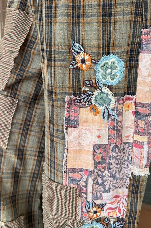 Harvest Patchwork Olive Pants