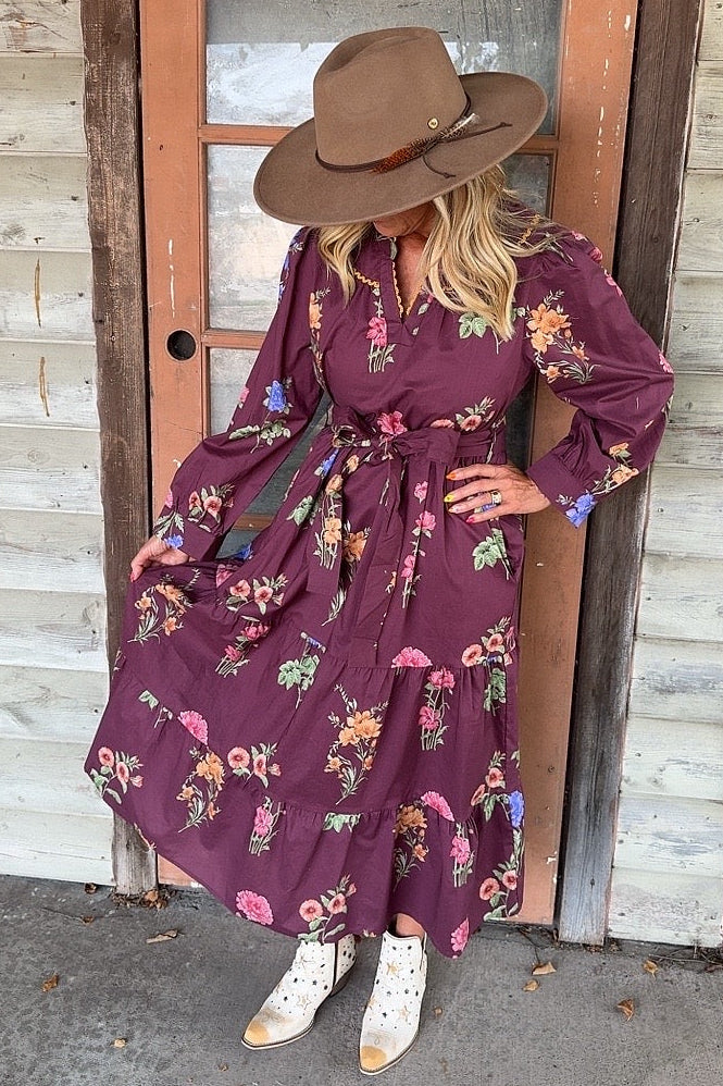 Merlot Wildflower Dress