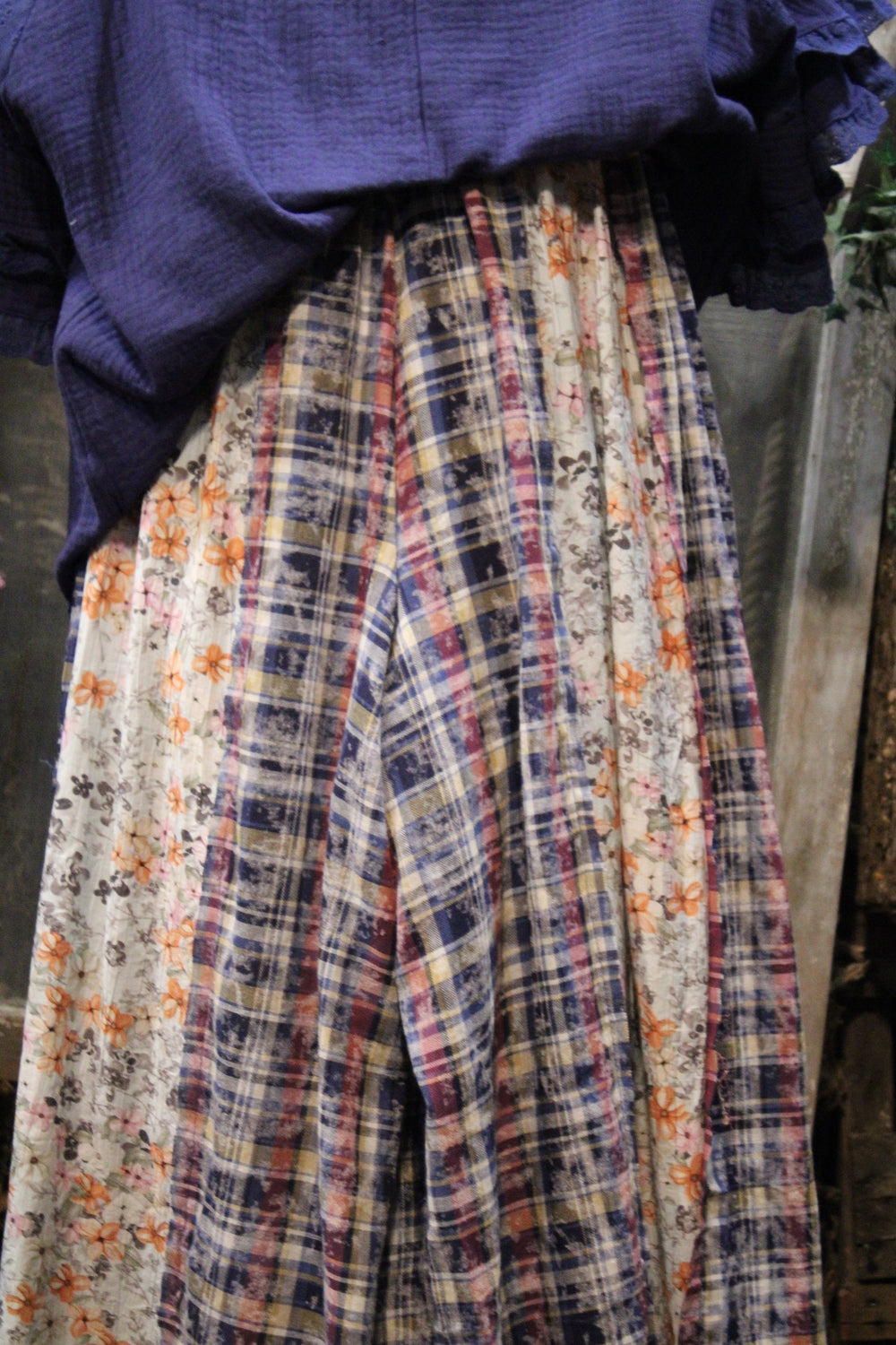 Peach Blossom Plaid Pants