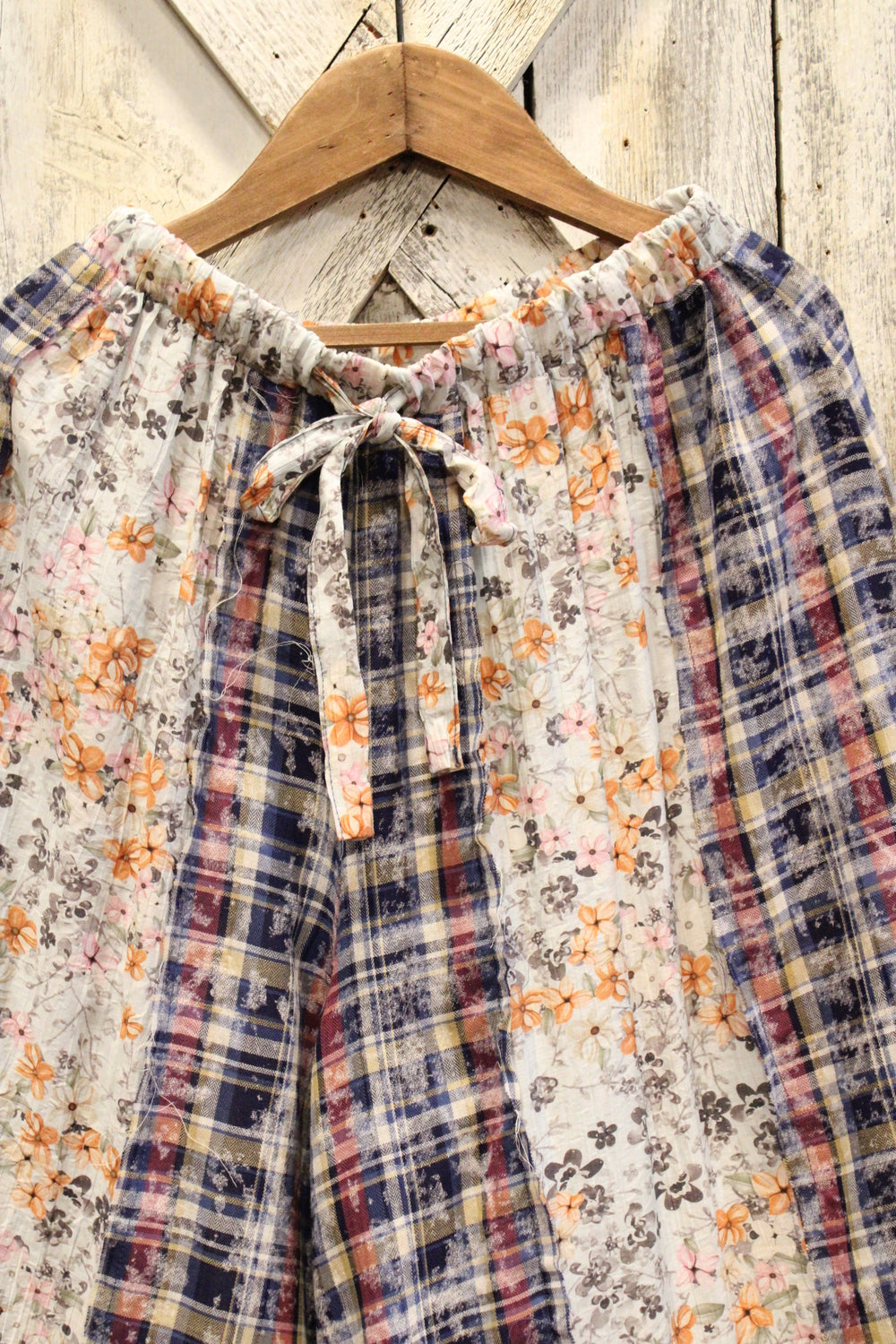 Peach Blossom Plaid Pants