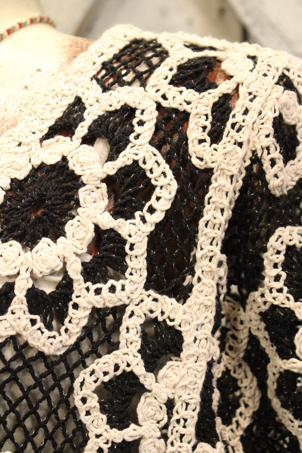 Rustic Rose Crochet Blouse