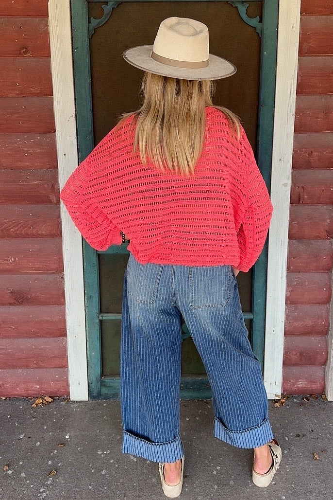 Blush Coral Sweater