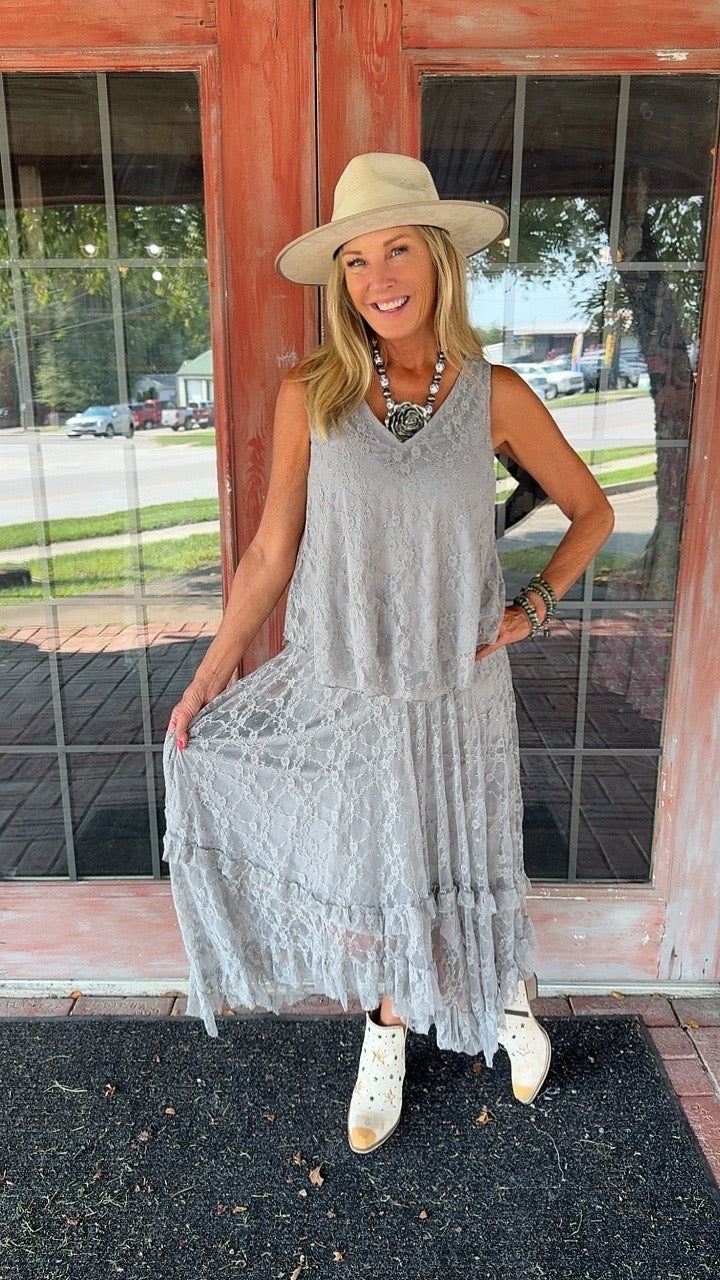 Silver Shimmer Veil Skirt