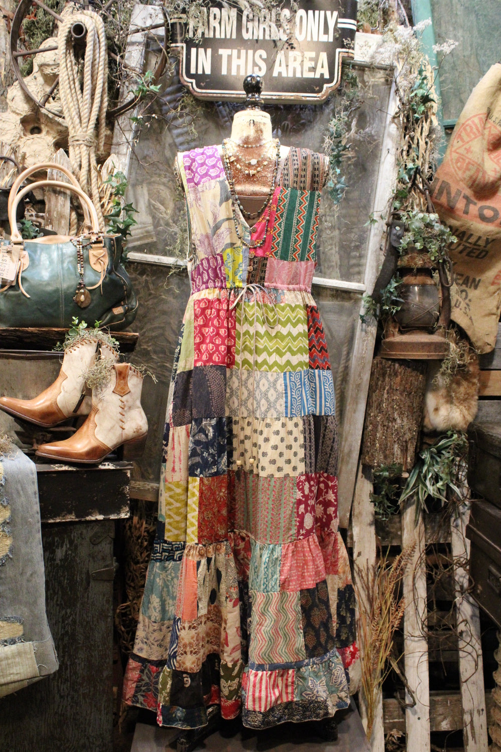 Stitched Together Patchwork Maxi