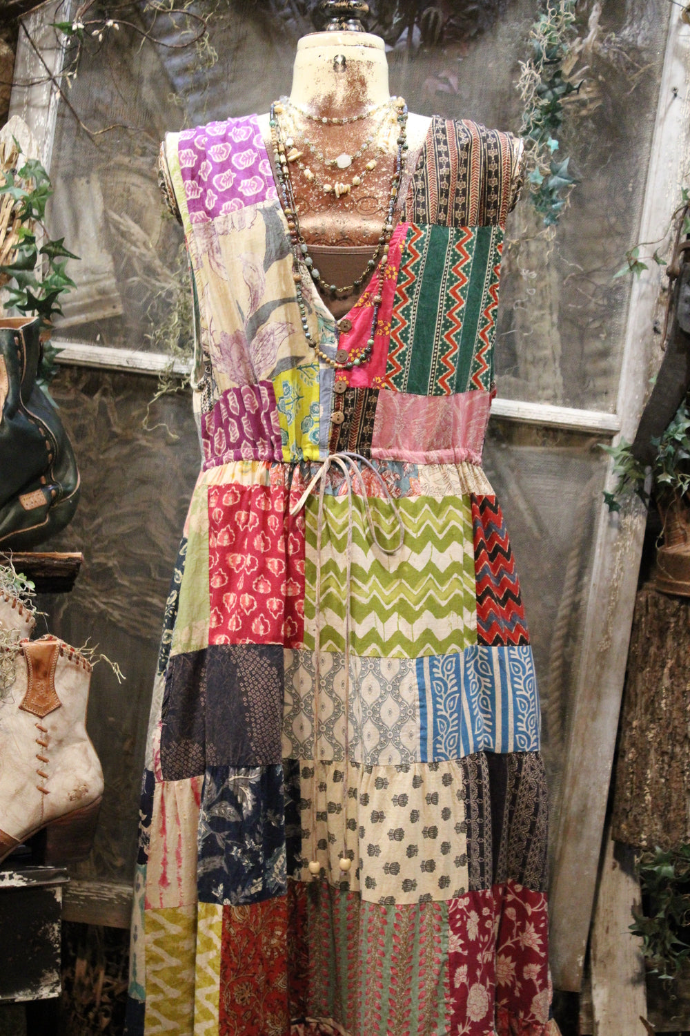 Stitched Together Patchwork Maxi