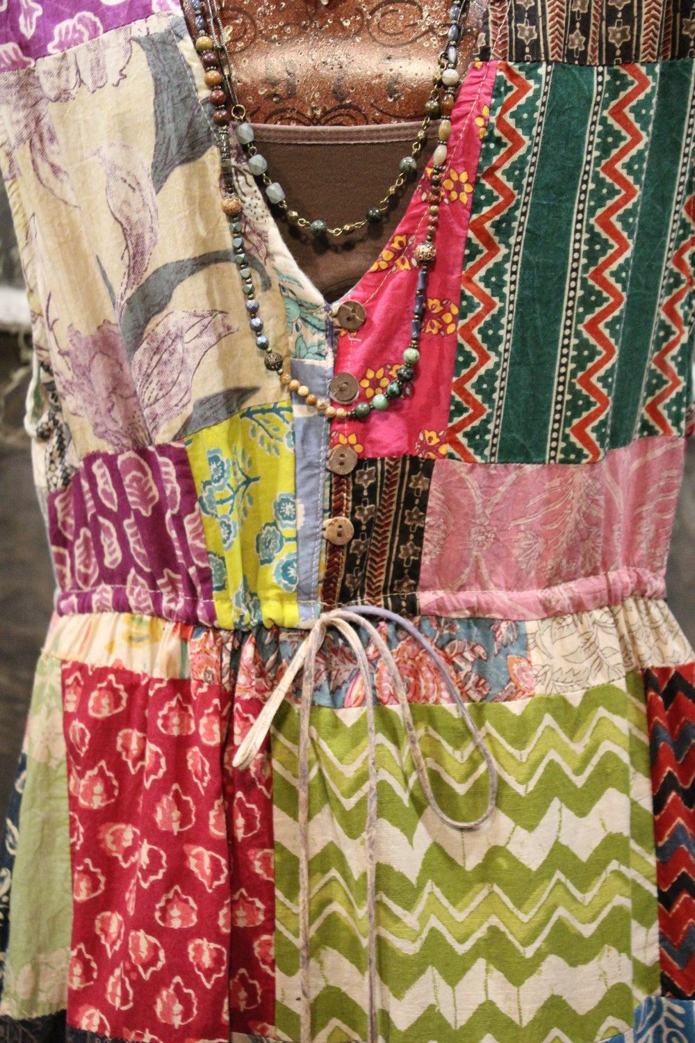 Stitched Together Patchwork Maxi