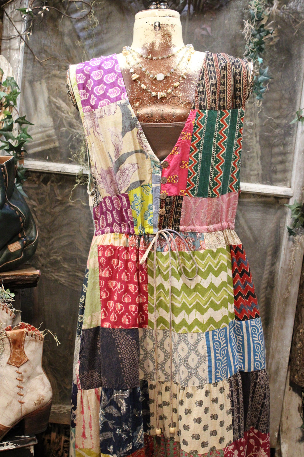 Stitched Together Patchwork Maxi