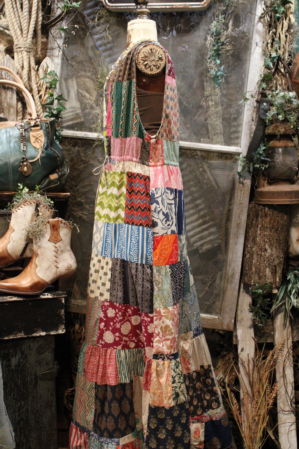 Stitched Together Patchwork Maxi
