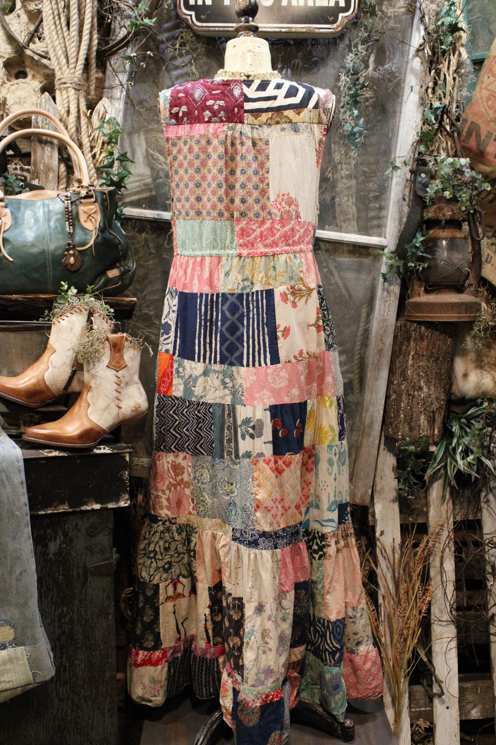 Stitched Together Patchwork Maxi