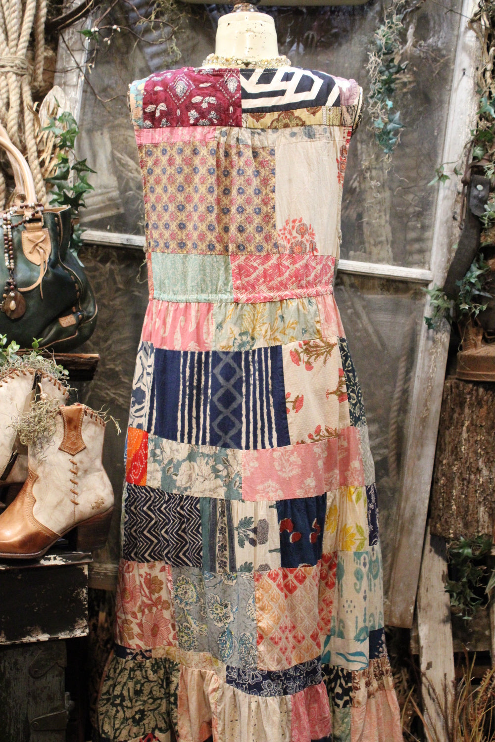 Stitched Together Patchwork Maxi