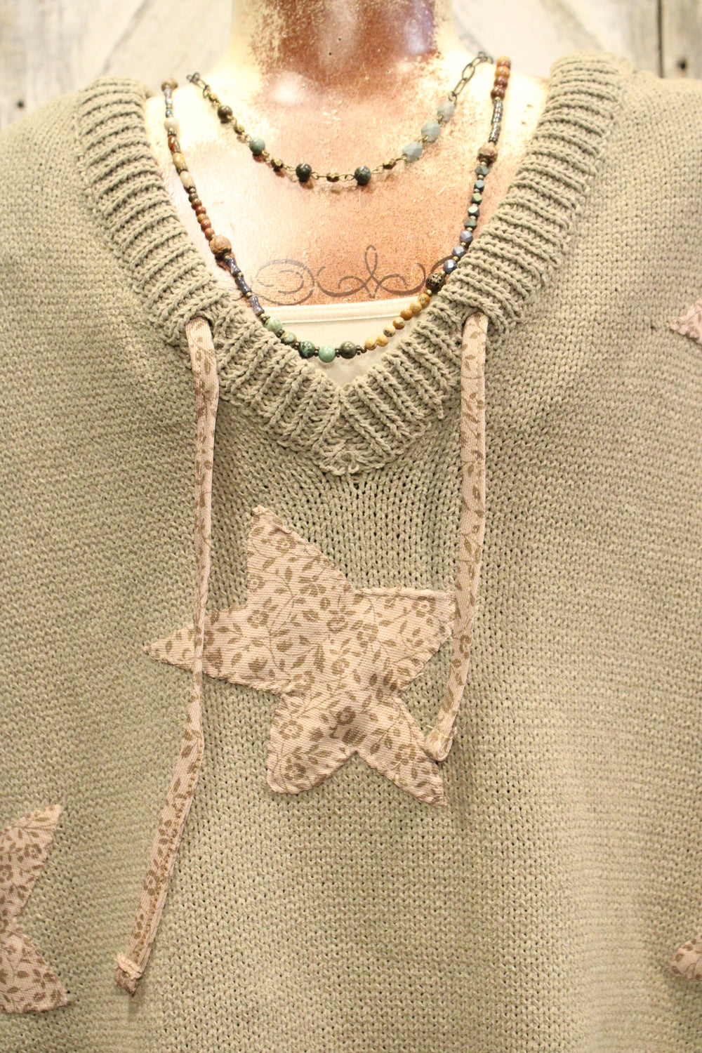 Twilight Tavern Olive Hooded Sweater