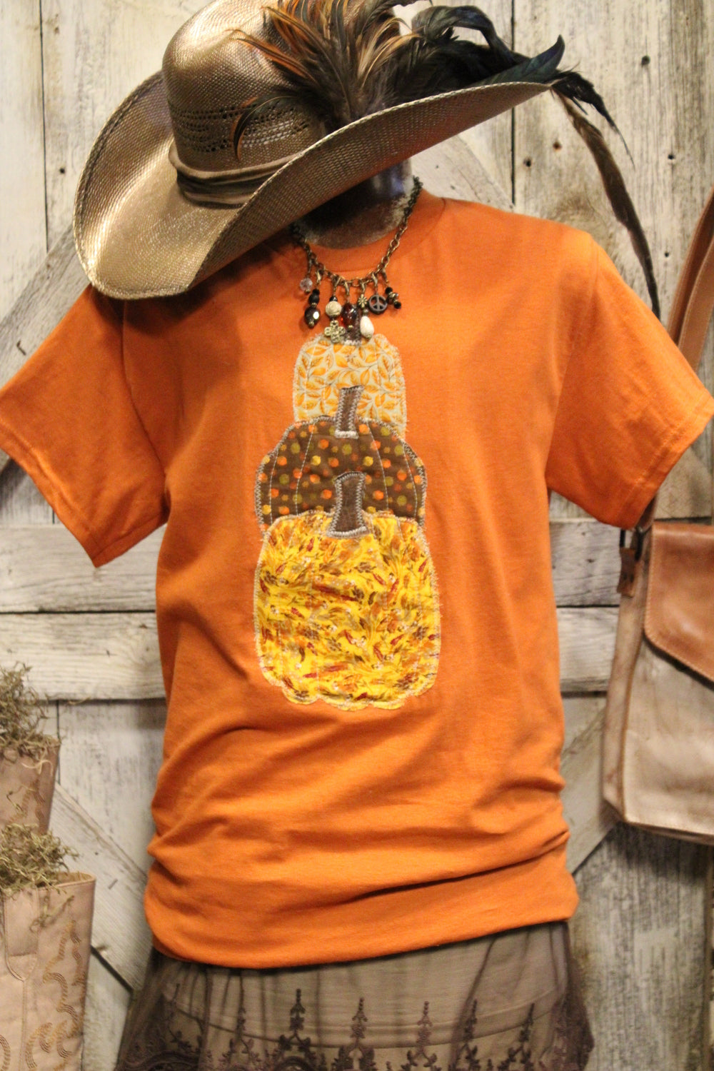 FGO Country Pumpkins Handmade Applique Tee