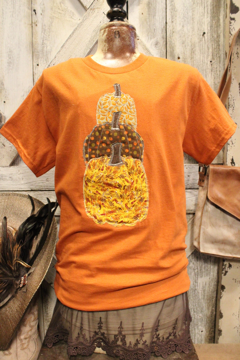 FGO Country Pumpkins Handmade Applique Tee