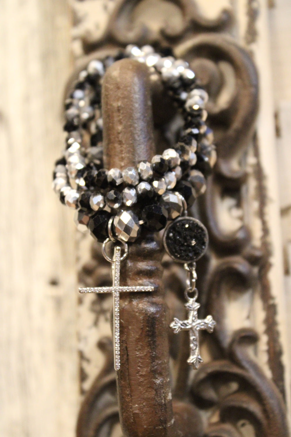 Midnight Cross Bracelet Set