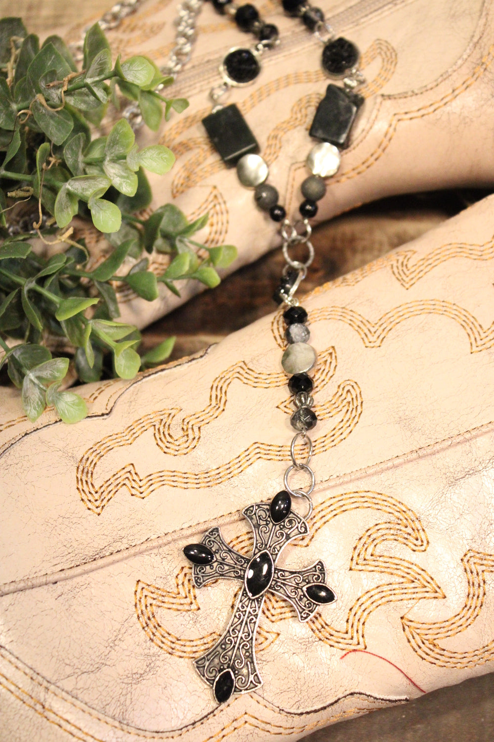 Midnight Cross Necklace