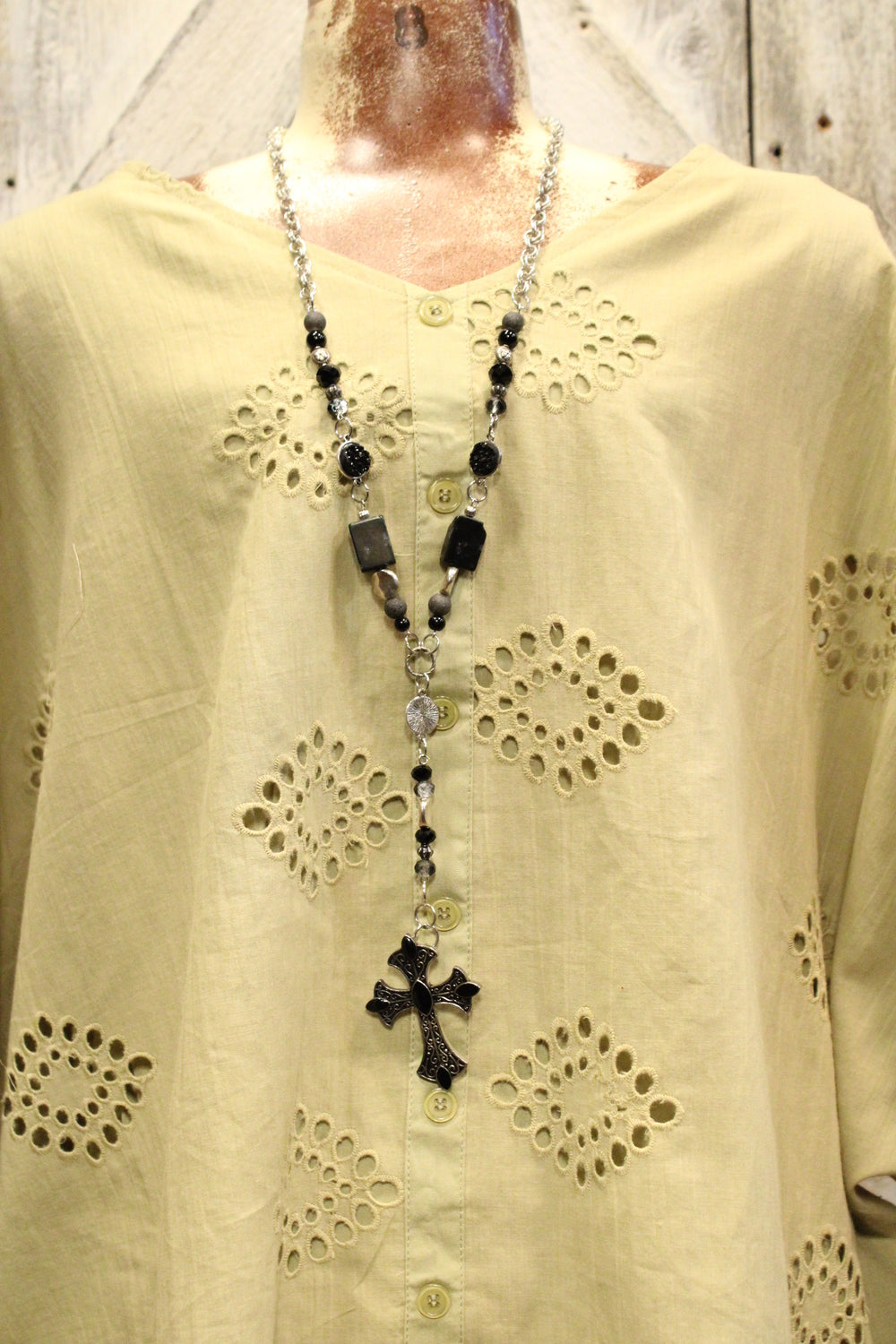 Midnight Cross Necklace