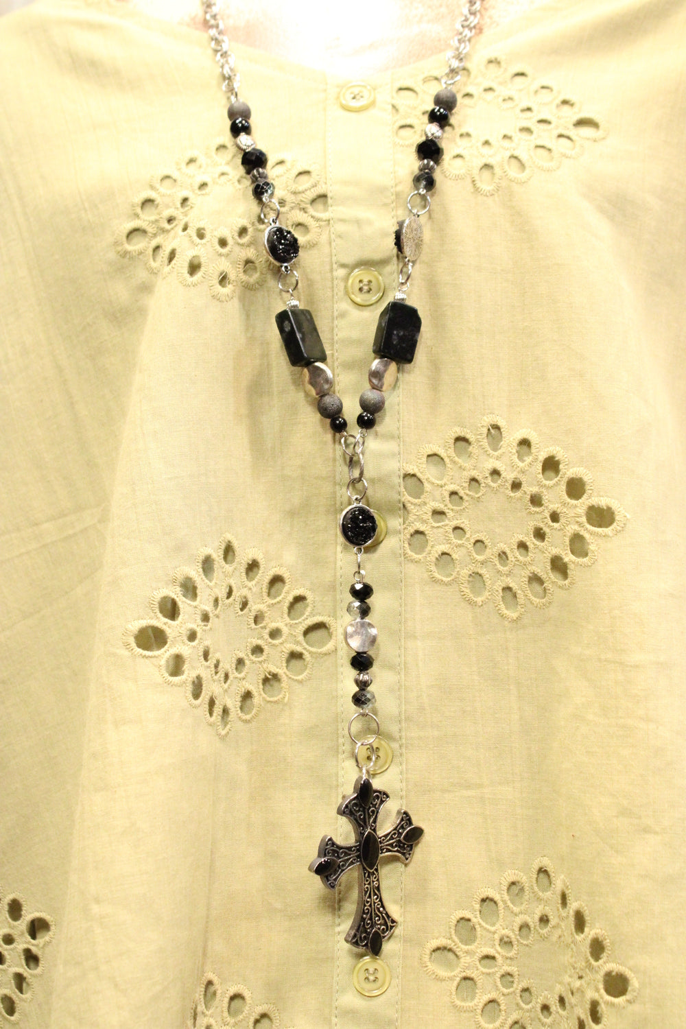Midnight Cross Necklace