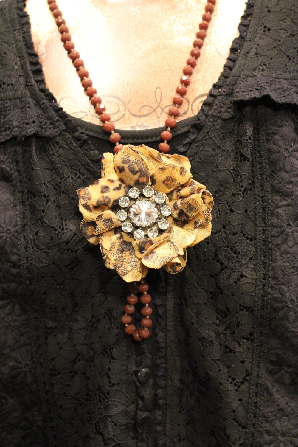 Leopard Scarf Slide Ring