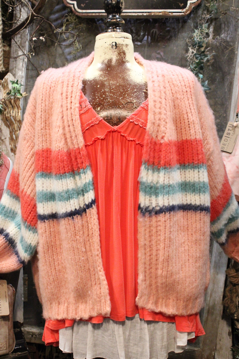 Woven Dreams Coral Cardigan