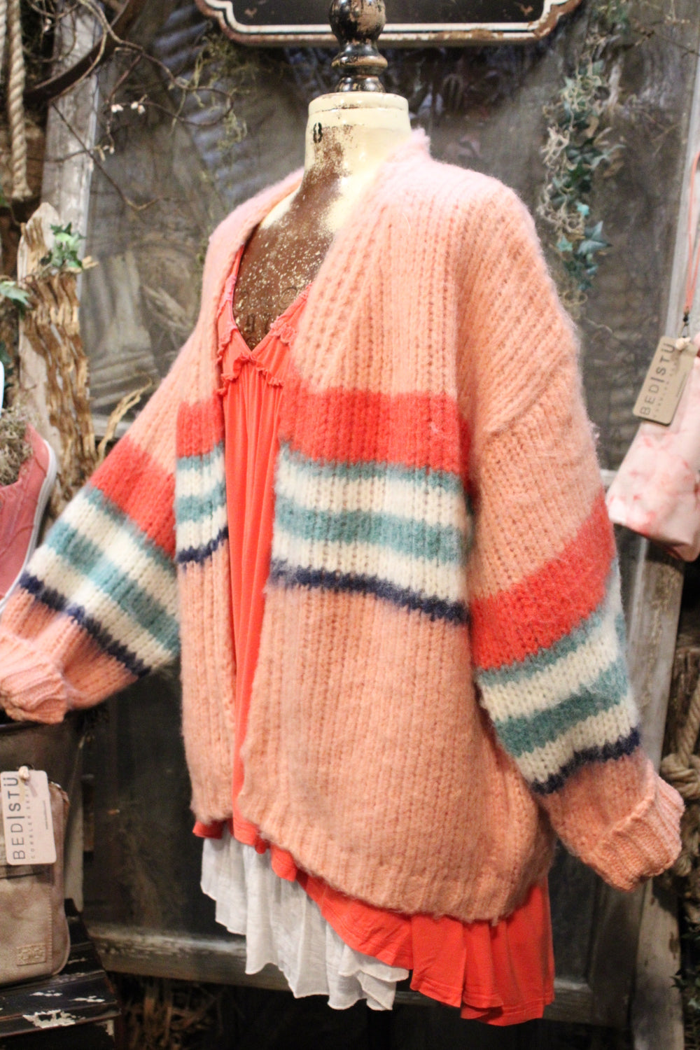 Woven Dreams Coral Cardigan