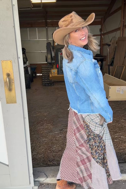 Folk Song Cotton Skirt