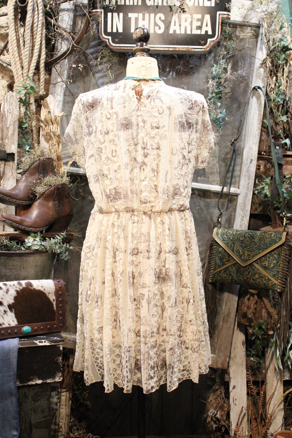 Pop Star Old West Beige Dress