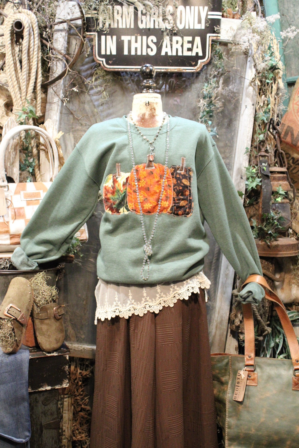 FGO Pick Of The Patch Handmade Applique Sweatshirt