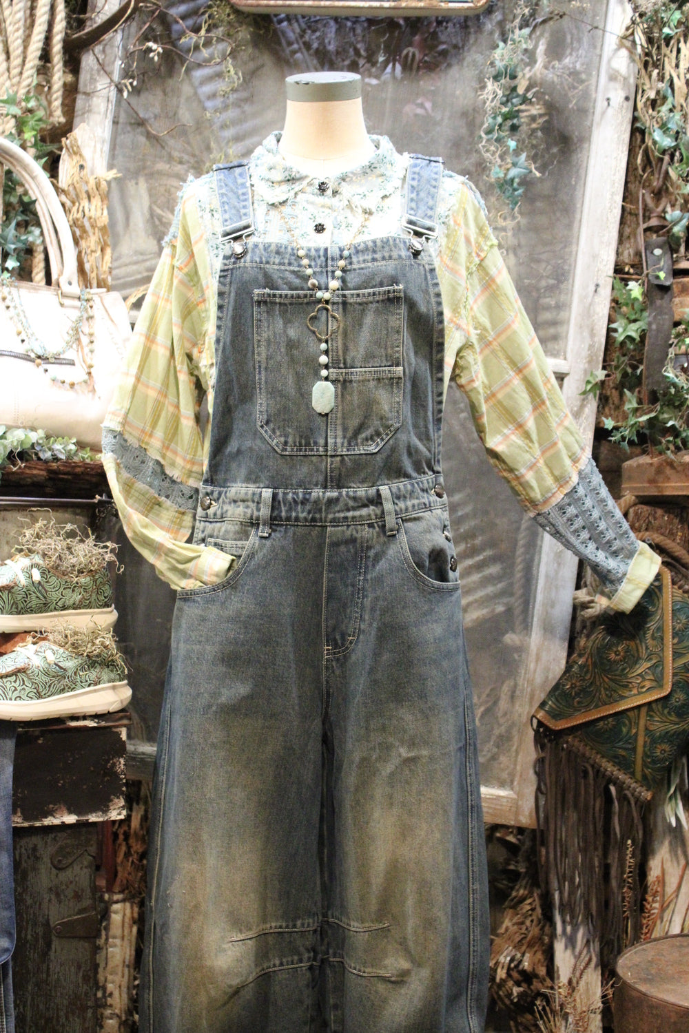 Dusty Denim Overalls