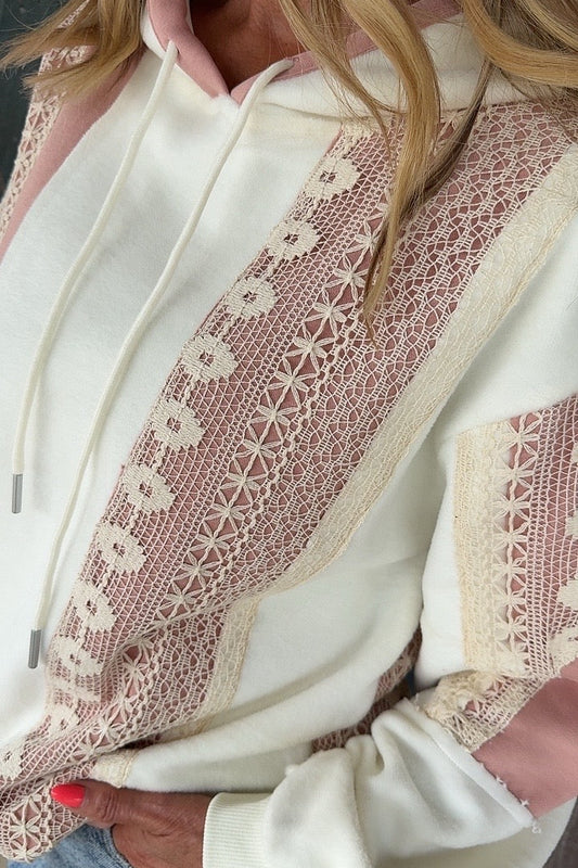 Blush Prairie Lace Hoodie