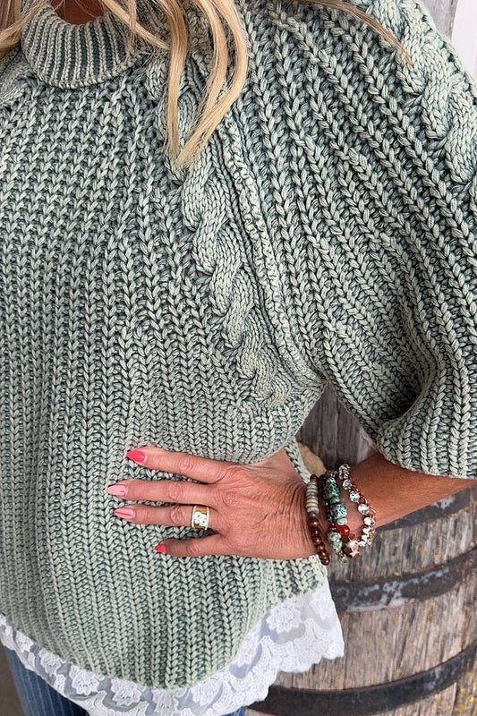 Vintage Juniper Lace Sweater