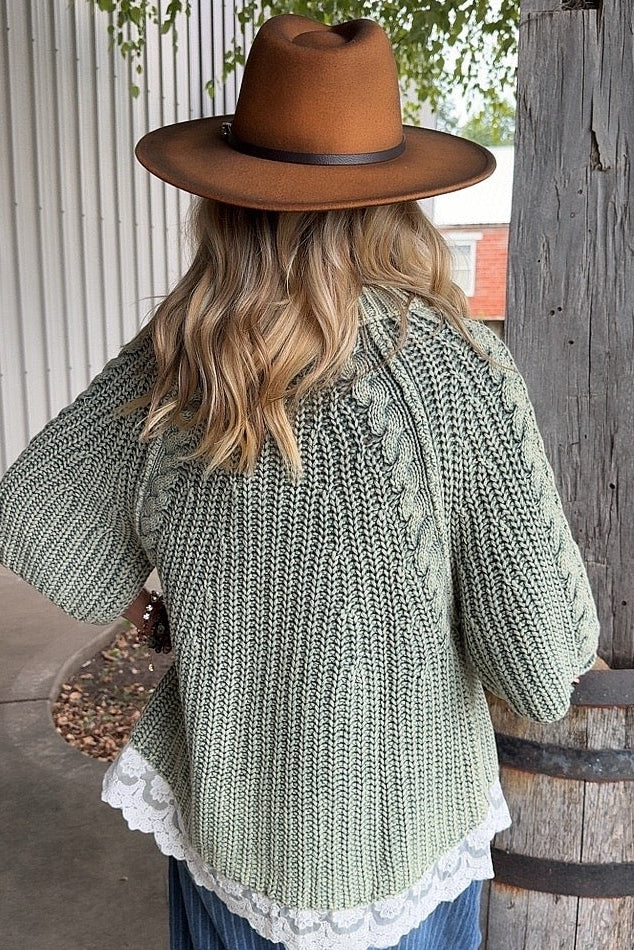 Vintage Juniper Lace Sweater